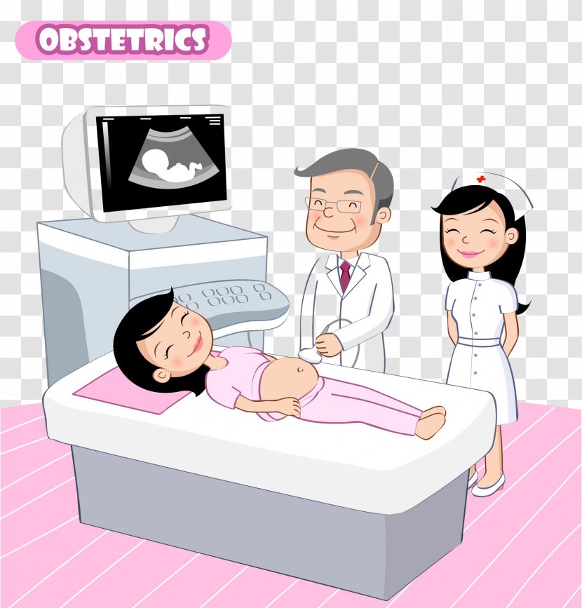 Uterus Pregnancy Ultrasonography Woman - Silhouette - Pregnant Women Who Are Doing B-mode Ultrasound Transparent PNG