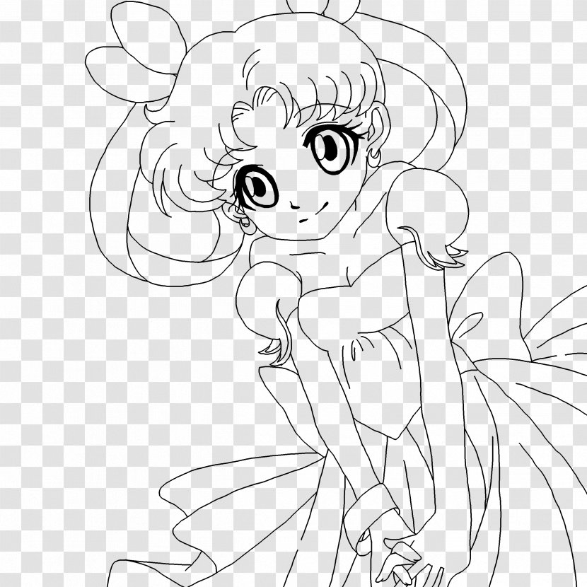 Sailor Moon Line Art Senshi DeviantArt Drawing - Silhouette Transparent PNG