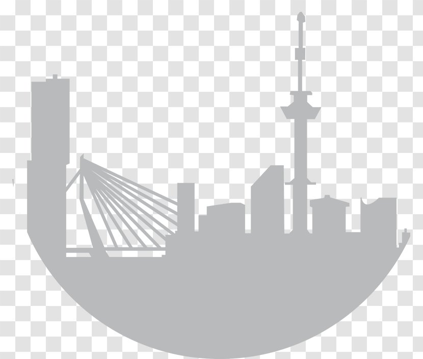 Euromast Skyline Wereldstad Rotterdam Discovered Radioflashback - Monochrome - Dakpark Transparent PNG