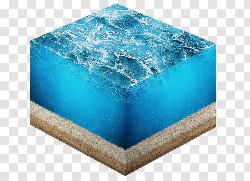 Ocean Seawater Cross Section - Seabed - Water Transparent PNG