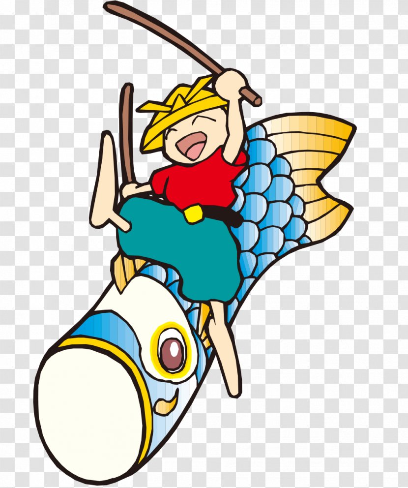 Common Carp Childrens Day Illustration - Boy - A Child Riding Flag Transparent PNG