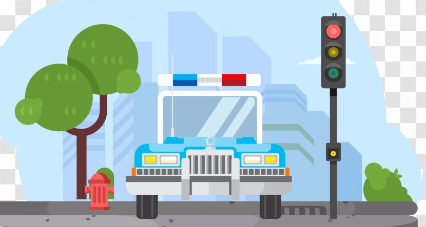 Police Officer Car Patrol - Civilized Traffic Transparent PNG