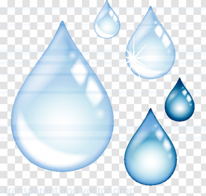 Drop Water Illustration - Blue - Dream Droplets Transparent PNG