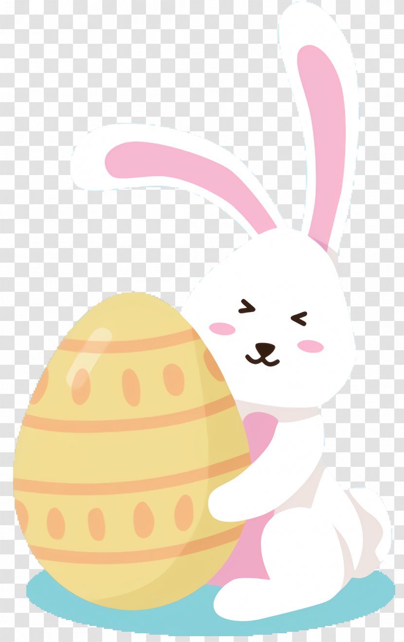Easter Egg Cartoon - Rabbit - Rabbits And Hares Transparent PNG