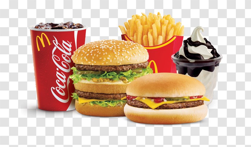 McDonald's French Fries Hamburger Cheeseburger Chicken Sandwich - Food - Burger King Transparent PNG