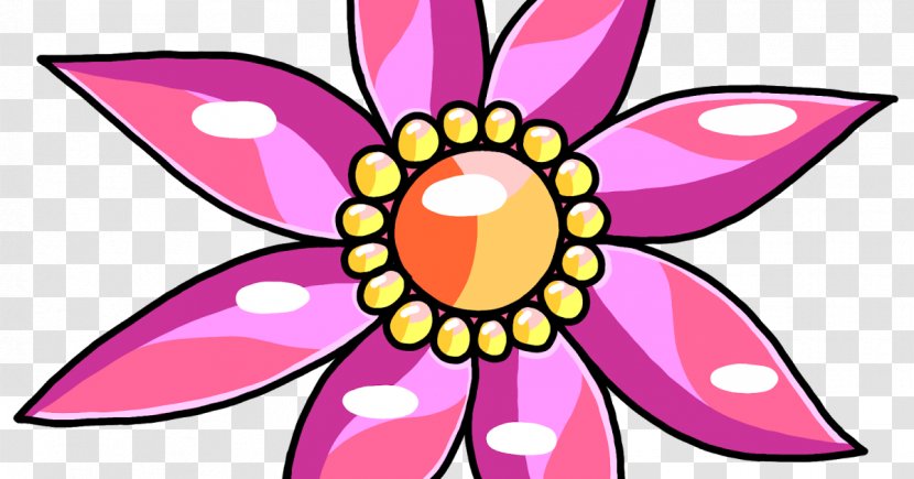 Clip Art Symmetry Floral Design Pattern Line - Cartoon - White Pink Daisy Transparent PNG