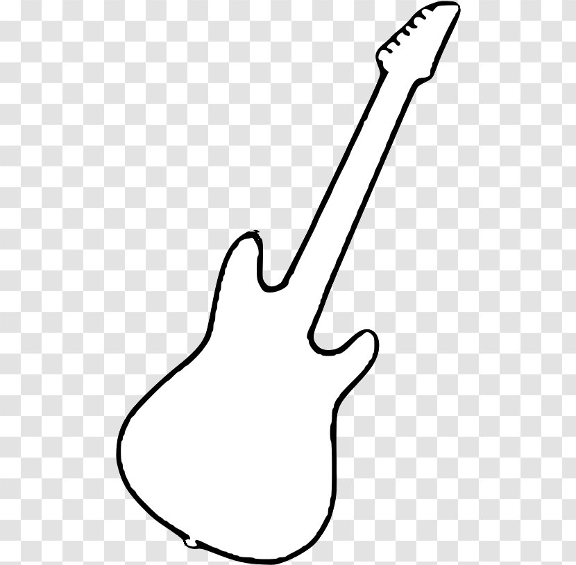 Guitar Cartoon - String - Coloring Book Thumb Transparent PNG