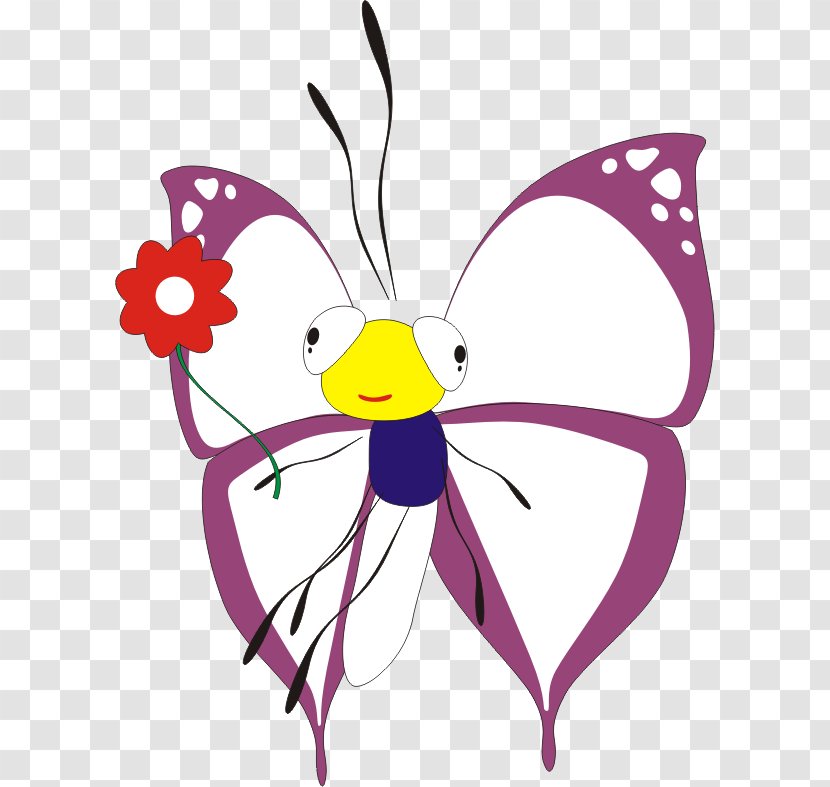 Butterfly Insect Cartoon Clip Art - Organism Transparent PNG