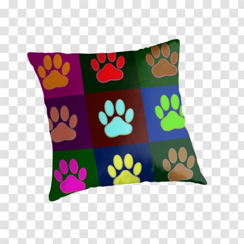 Throw Pillows Cushion Dog Paw - Cafepress - Andy Warhol Transparent PNG