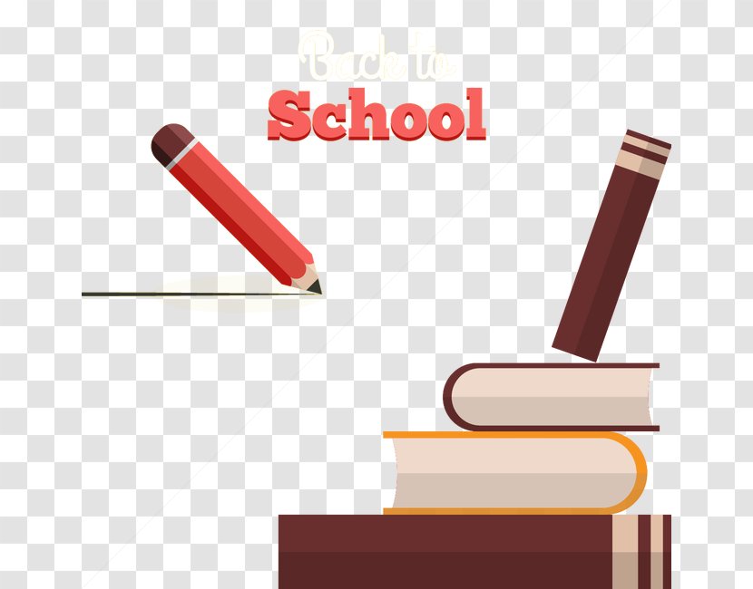 School Poster College - Hand Drawn Cartoon Books Pencil Season Transparent PNG