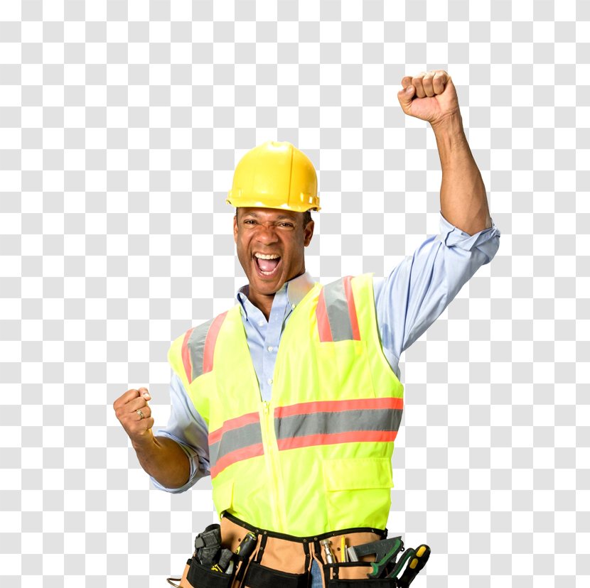 Construction Worker Hard Hats Laborer Foreman Underfloor Heating - Finger - Energiekosten Transparent PNG