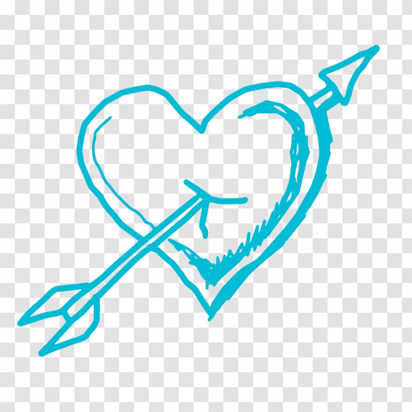 Doodle Drawing Heart Love Transparency - Azure - Logo Smile Transparent PNG