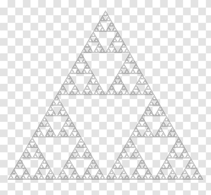 Sierpinski Triangle Fractal Carpet Curve - Hausdorff Dimension Transparent PNG