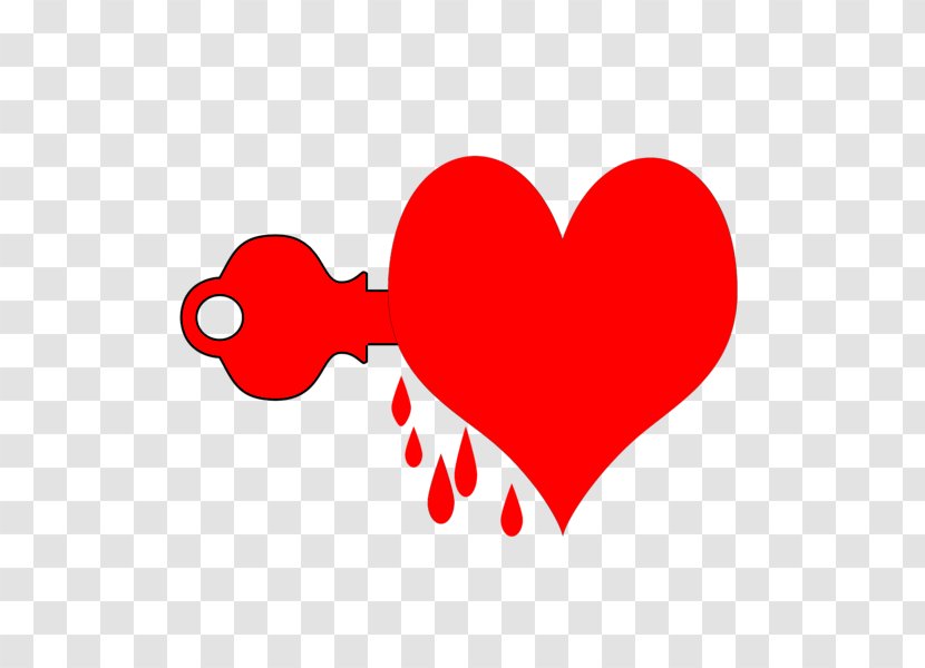 Valentine's Day Line Clip Art - Silhouette - Heart Key Transparent PNG