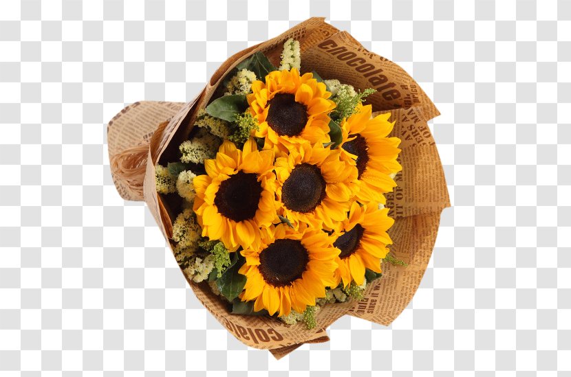 Flower Bouquet Common Sunflower Floristry Nosegay - Gift Transparent PNG