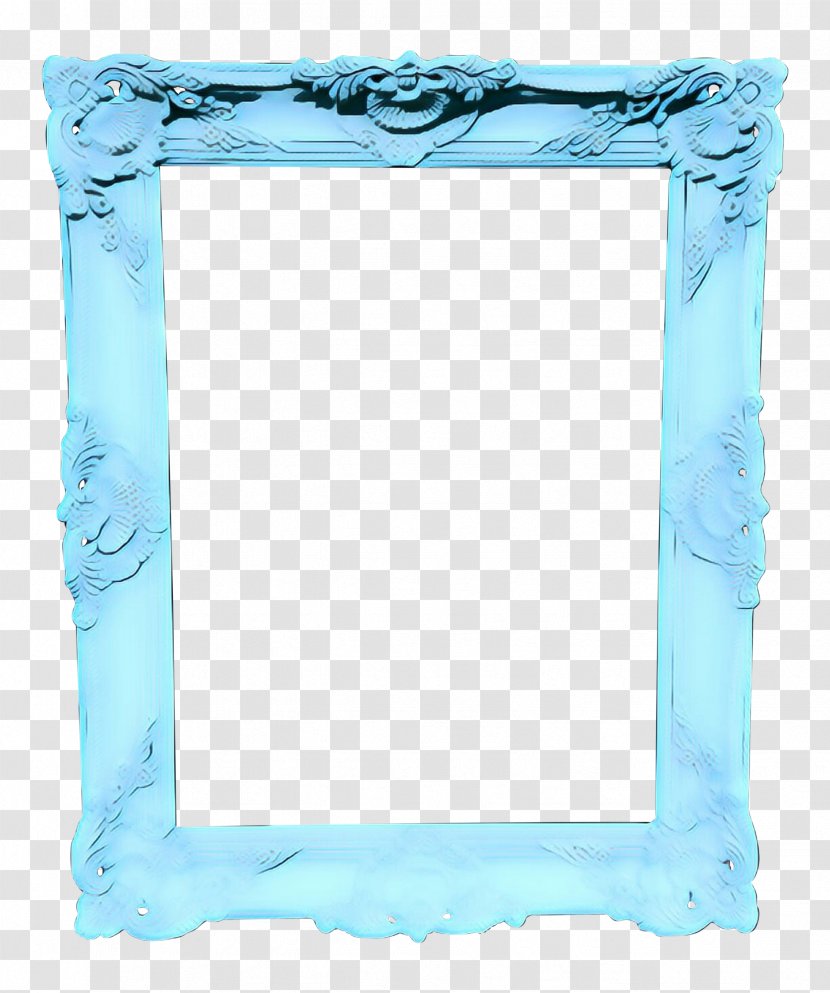 Retro Background Frame - Aqua - Picture Transparent PNG