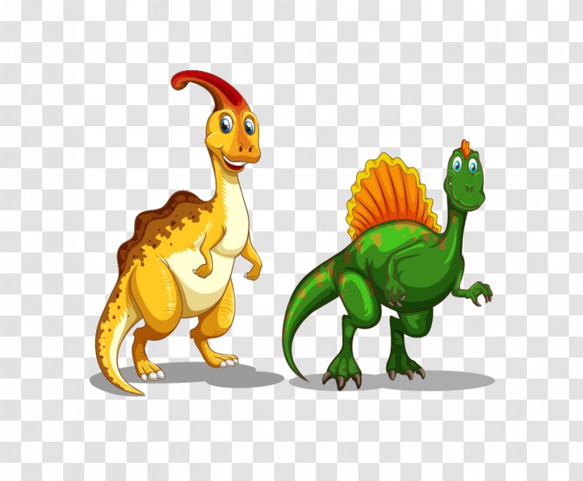 Dinosaur Cartoon Antonym Match Transparent PNG