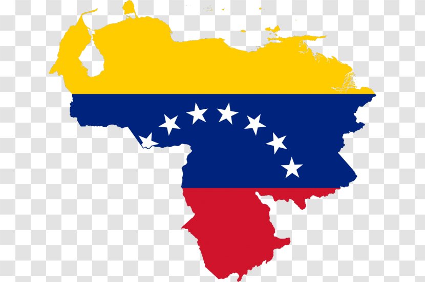 Flag Of Venezuela Blank Map - Red Transparent PNG
