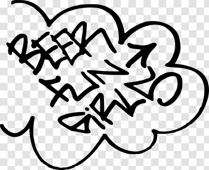 Graffiti Art Peace Black And White - Area - Grafiti Transparent PNG
