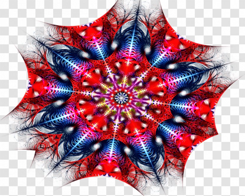 Fractal Art Visual Arts Symmetry Pattern - Petal - Red Shield Transparent PNG