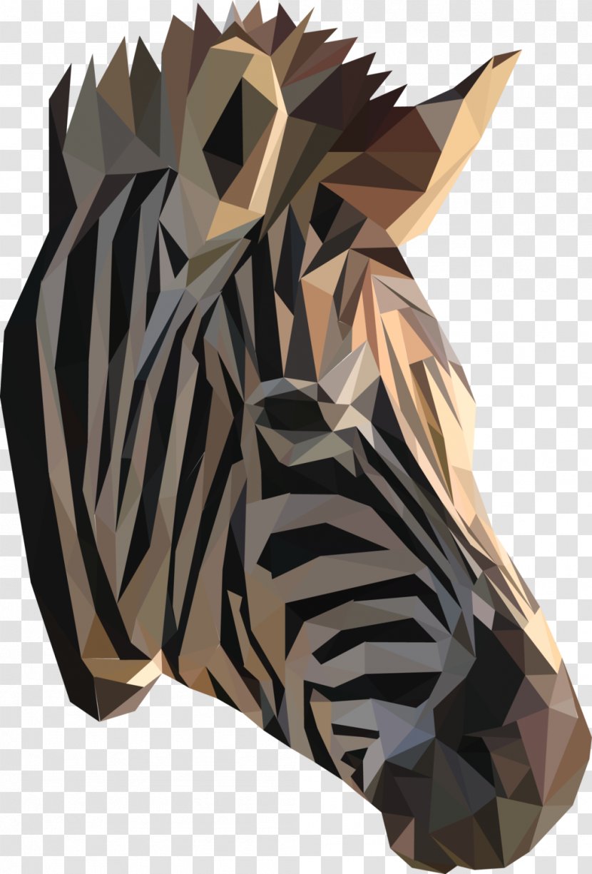 Horse Low Poly Polygon Zebra - Animal Transparent PNG