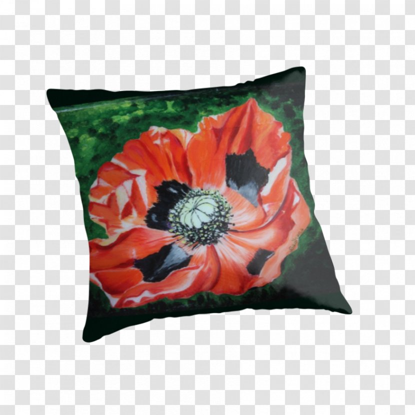Cushion Throw Pillows - Seed Plant - Poppy Anzac Transparent PNG