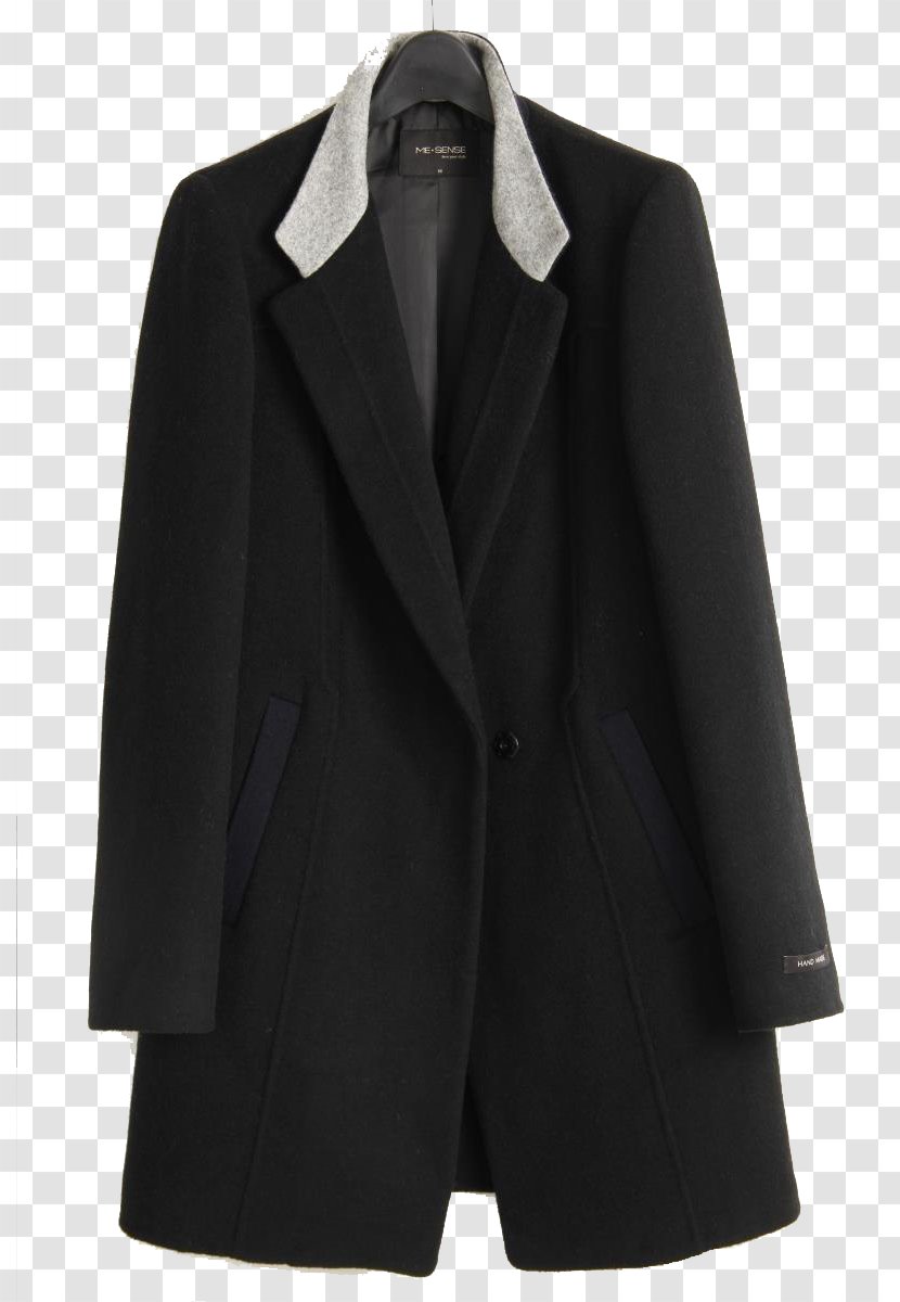 Black Blazer Overcoat Jacket - Clothing Transparent PNG
