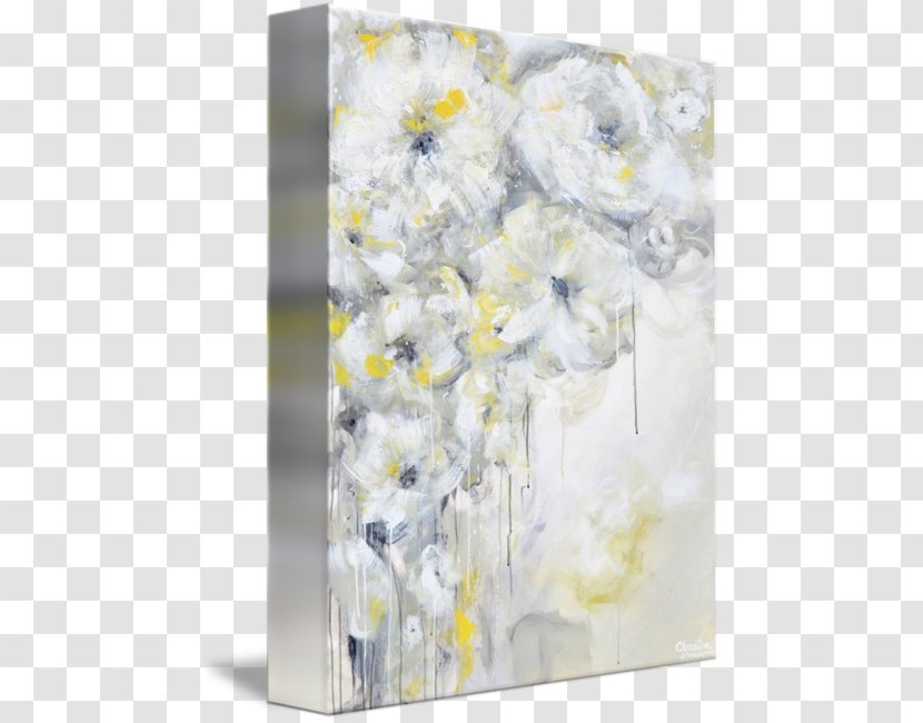 Floral Design Abstract Art Canvas Print Painting - Modern - Gray Transparent PNG