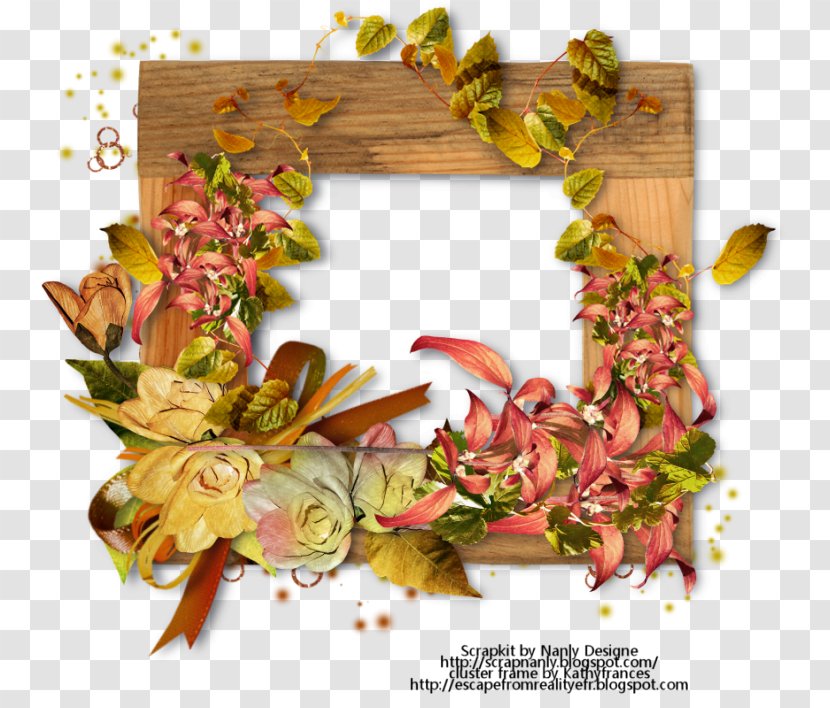 Picture Frames Autumn Floral Design Flower - Digital Art Word Transparent PNG