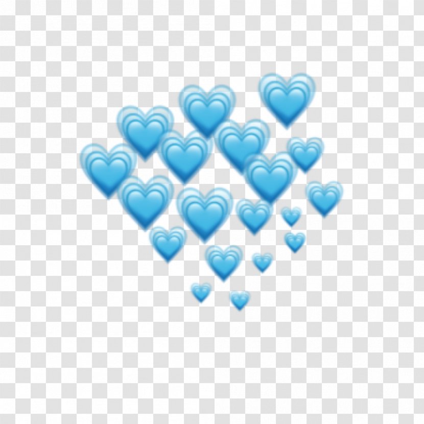 Emoji Heart Emoticon Image - Aqua Transparent PNG