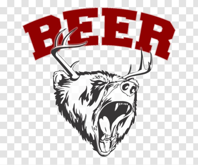 Beer Crew Neck Label Logo - Watercolor - Bear Bottle Transparent PNG