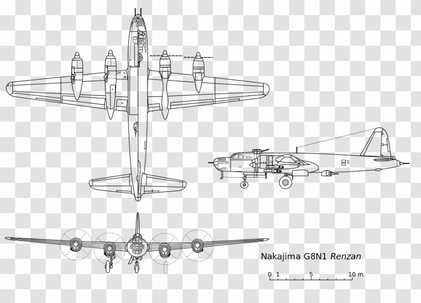 Nakajima G8N Airplane Mitsubishi A6M Zero G5N Aircraft - Cargo - Heavy Bomber Transparent PNG