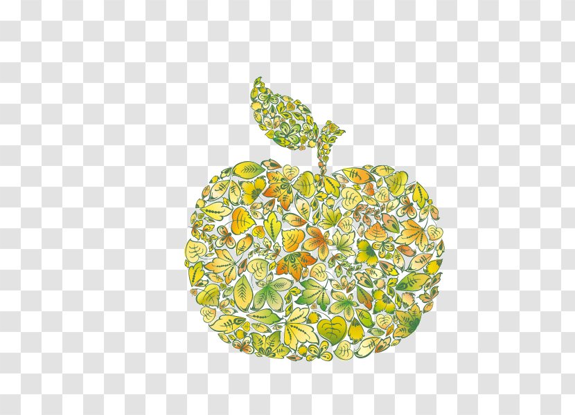 Apple Leaf - Art - Apple,Grass Green,Splice,Decorative Pattern Transparent PNG