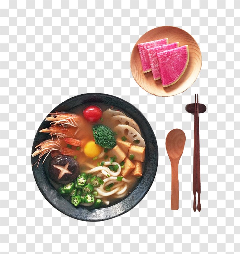 Japanese Cuisine Fried Rice Dish Udon - Noodle Transparent PNG
