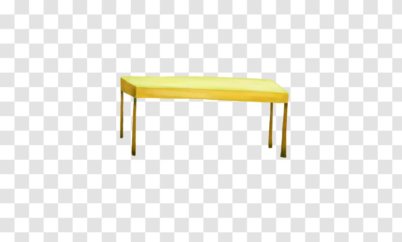 Table Yellow Garden Furniture Angle - Rectangle Transparent PNG