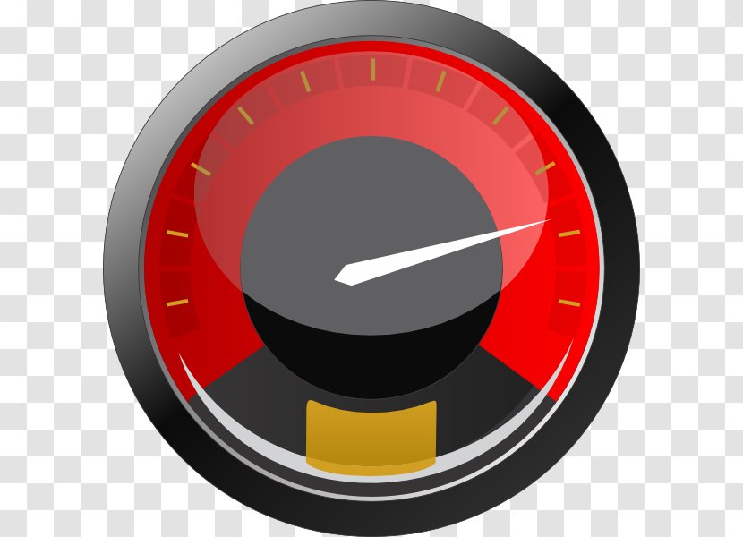 Speedometer Car Clip Art - Orange - Odometer Cliparts Transparent PNG