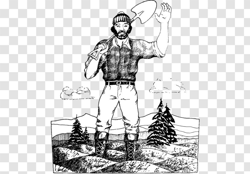 Paul Bunyan And Babe The Blue Ox Coloring Book Drawing Tall Tale Transparent PNG