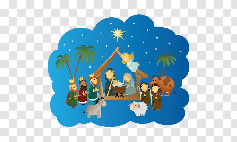 Child Christmas Day Nativity Scene Clip Art Illustration - Norwich Banner Transparent PNG