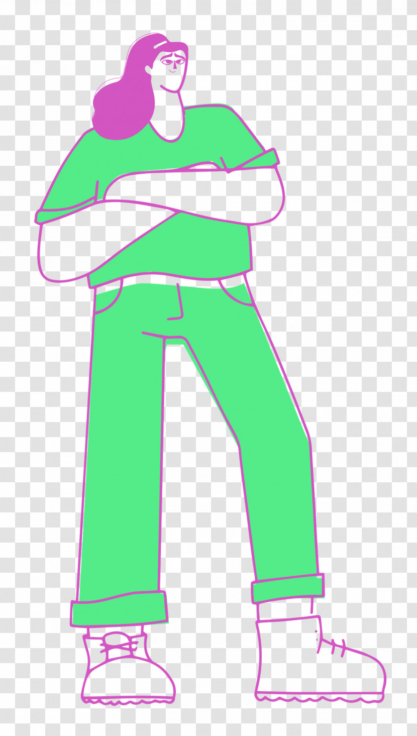 Girl Standing Transparent PNG