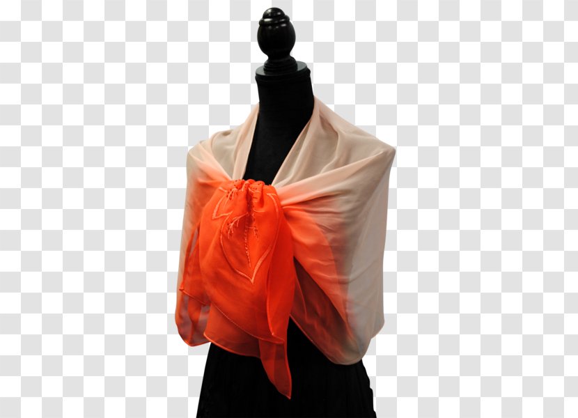Scarf Silk Embroidery Pashmina Bead - Ombre Transparent PNG