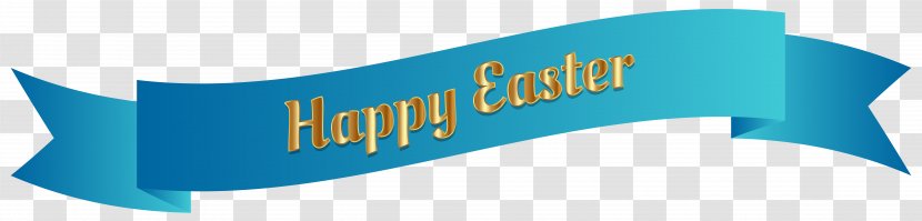 Logo Brand Font Product - Plain Text - Blue Happy Easter Banner Clip Art Image Transparent PNG