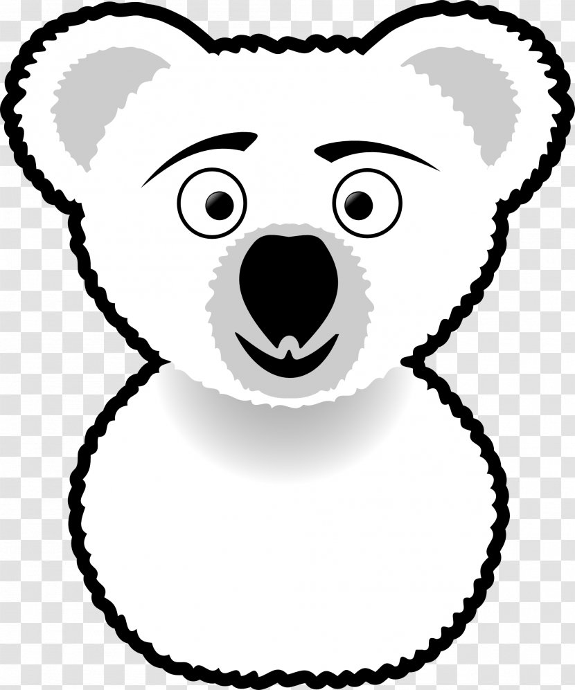 Baby Koala Bear Clip Art - Watercolor - Make A Coloring Book Transparent PNG