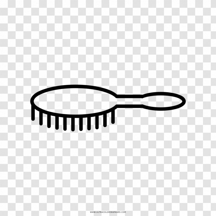 Coloring Book Drawing Hairbrush Ausmalbild - Area - Hair Transparent PNG