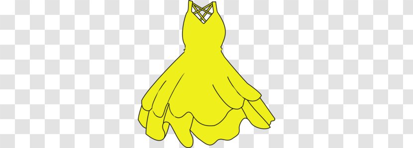 Bridesmaid Dress Gown Clip Art - Yellow Cliparts Transparent PNG