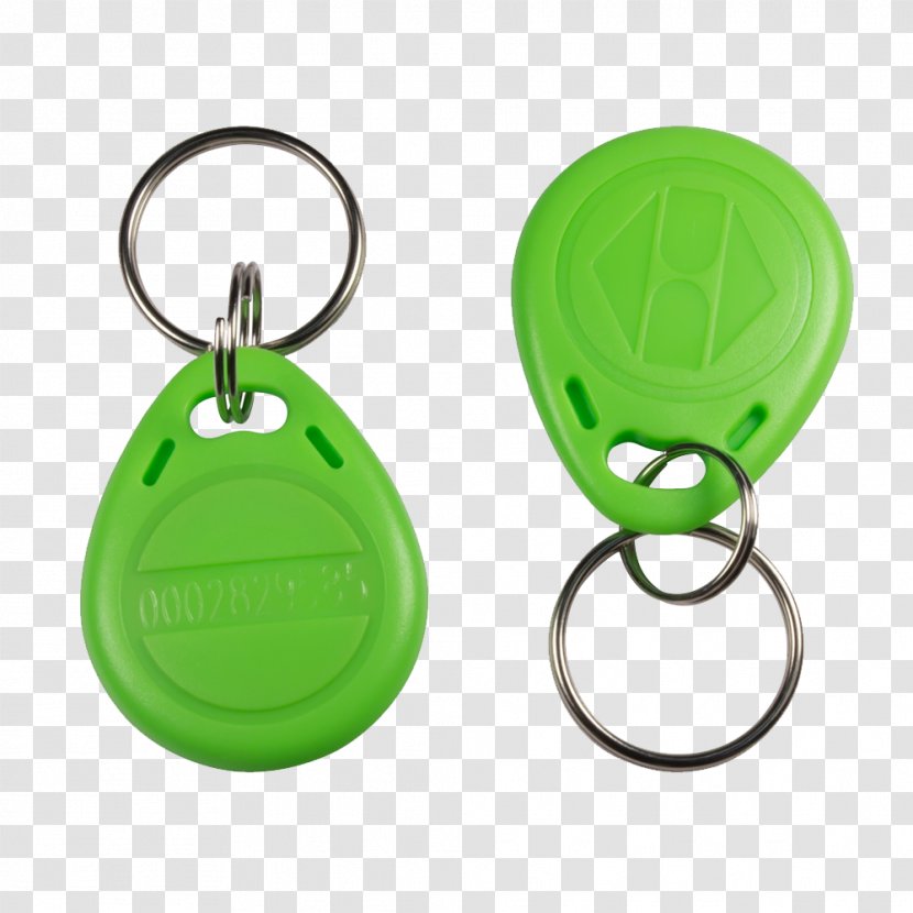 Key Chains EM-4100 Domofonoff Access Control Radio-frequency Identification - Green - System Transparent PNG
