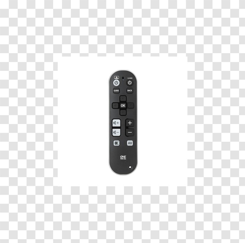 One For All Easy & Robust 1 Remote Control URC Controls Evolve Television Electronics - Hardware Transparent PNG