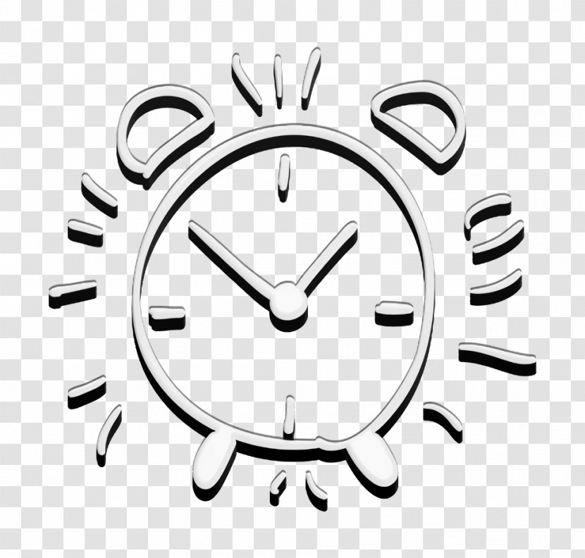 Clock Icon Alarm Clock Hand Drawn Outline Icon Social Media Hand Drawn Icon Transparent PNG
