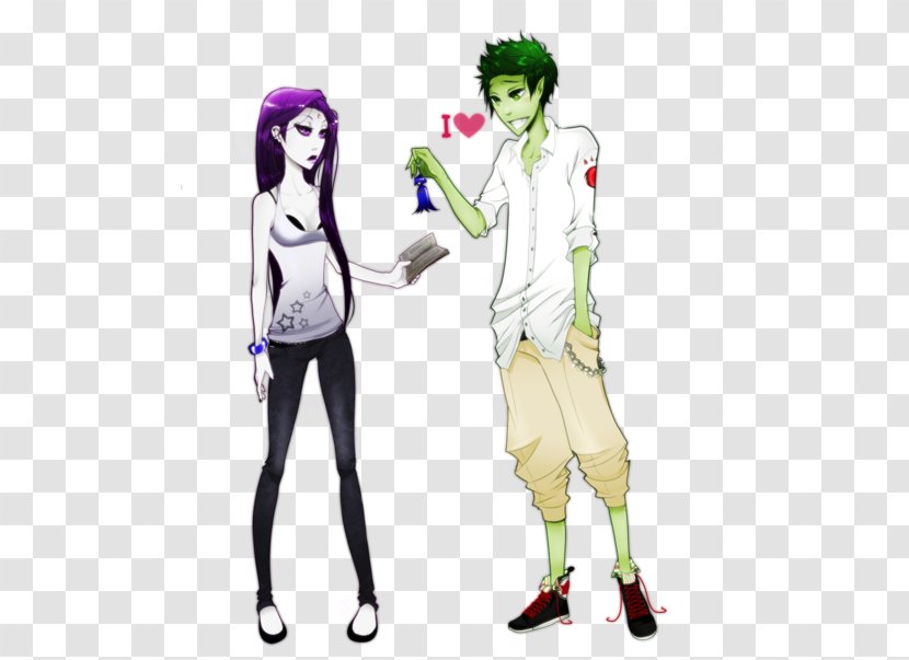 Beast Boy Raven Starfire Teen Titans Young Justice - Heart Transparent PNG