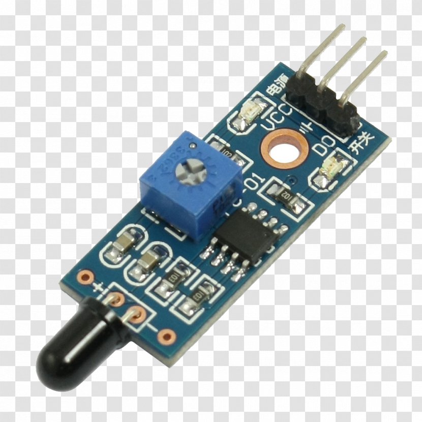 Flame Detector Sensor Infrared Light Fire Detection - Electronic Engineering Transparent PNG