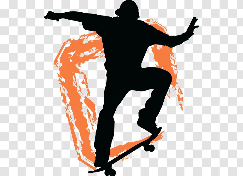 Skateboarding Silhouette - Skateboard Transparent PNG